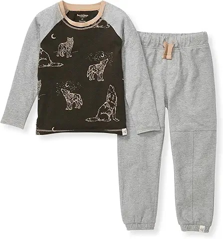 Wolf Print Baby Shirt and Jogger Pants Set – Comfortable and Stylish