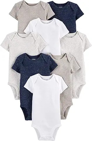 8-Pack Baby Bodysuits in Neutral Colors – Essential Wardrobe Basics