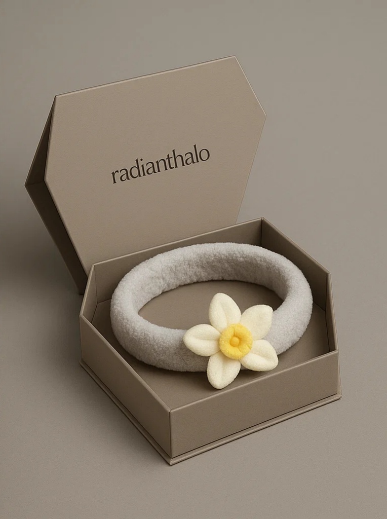 Oversized Daffodil Baby Headband – Blooming Floral Plush Accent