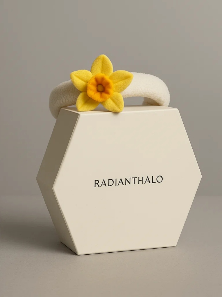 Happy Sunflower Baby Headband – Plush Yellow Bloom with Smile