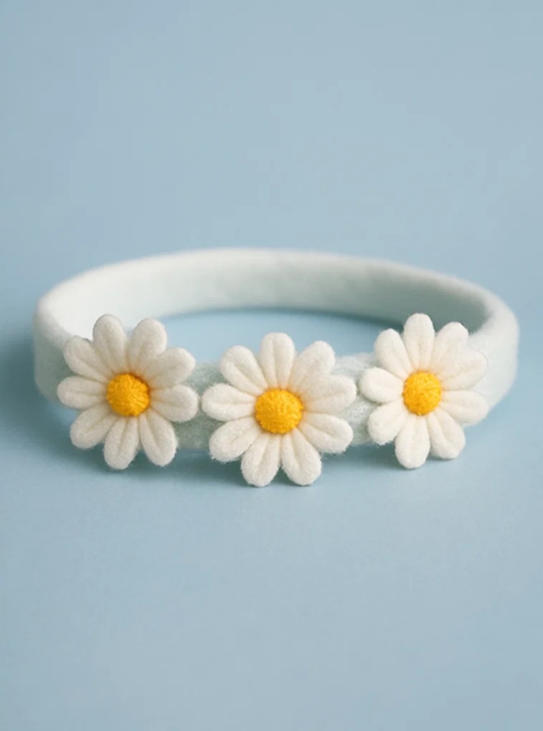 Beautiful Baby Headband with Pink Flowers