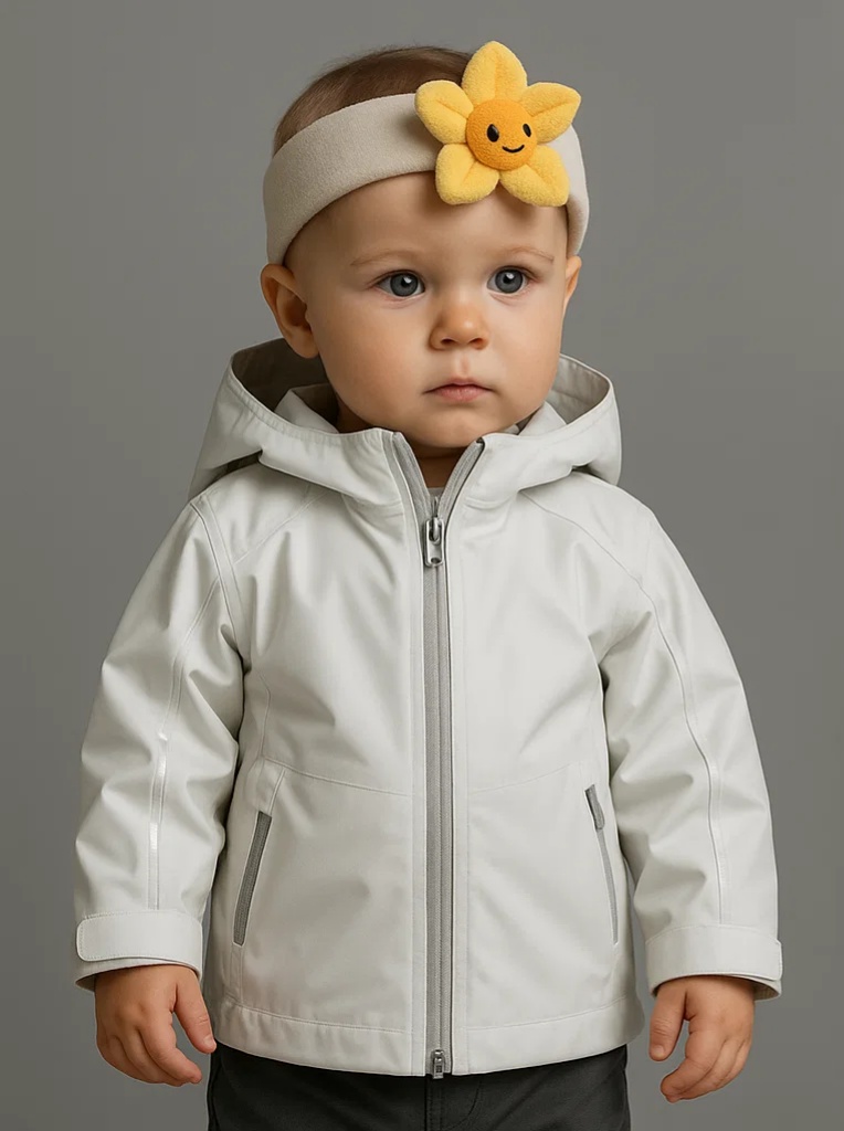 Cream Yellow Daffodil Baby Headband – Soft Flower Plush Design