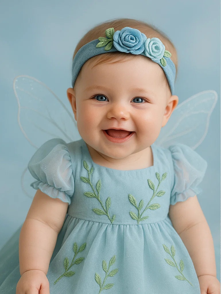 Lastepeapael lilledega, ideaalne armsate piltide jaoks