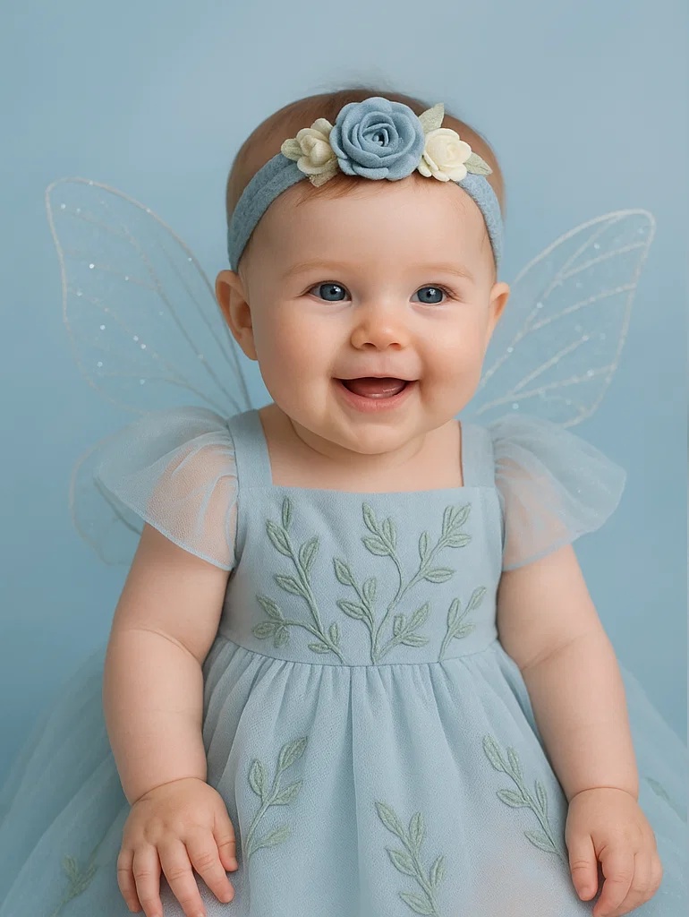 Süßes Baby-Stirnband mit Blumen für entzückende Fotos