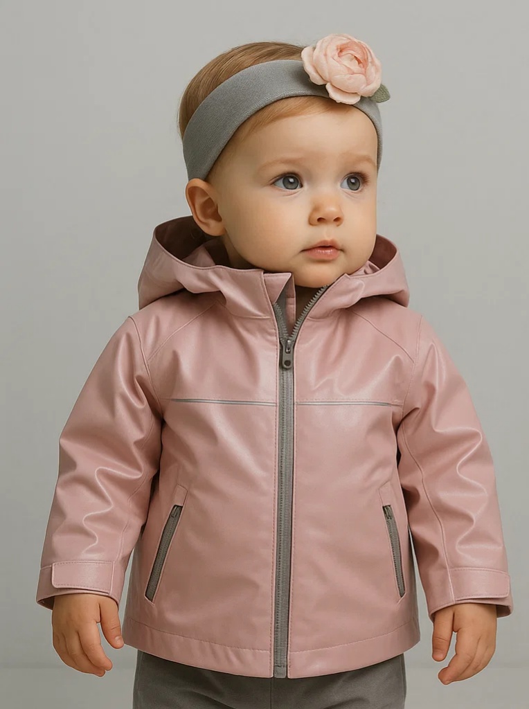Blush Rose Baby Headband – Elegant Plush Flower Accent
