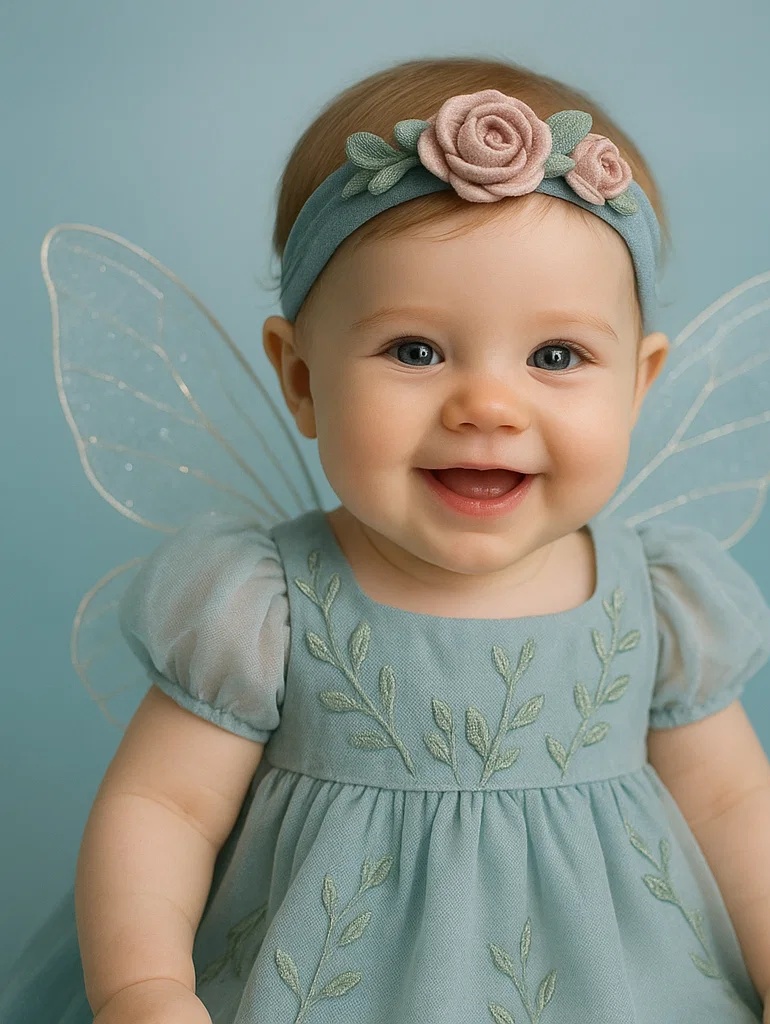 Bandeau pour bébé avec fleurs, parfait pour des photos adorables