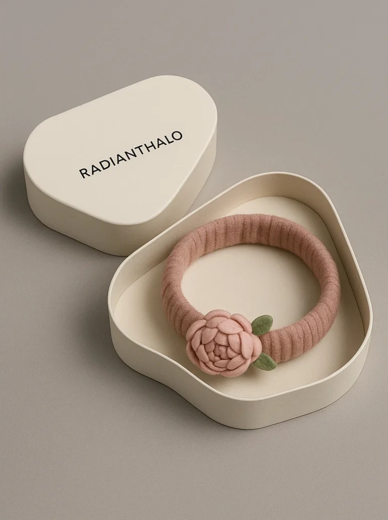 Dusty Rose Baby Headband – Minimalist Plush Flower Look