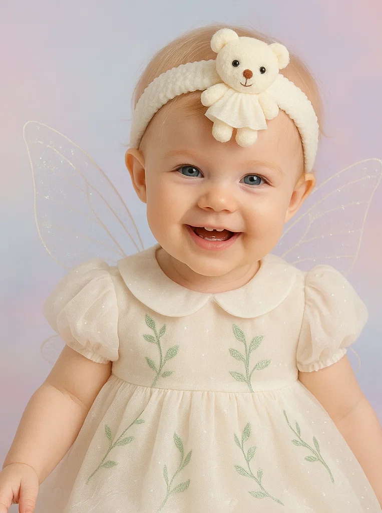 Bear Plush Baby Headband for Newborn Photography