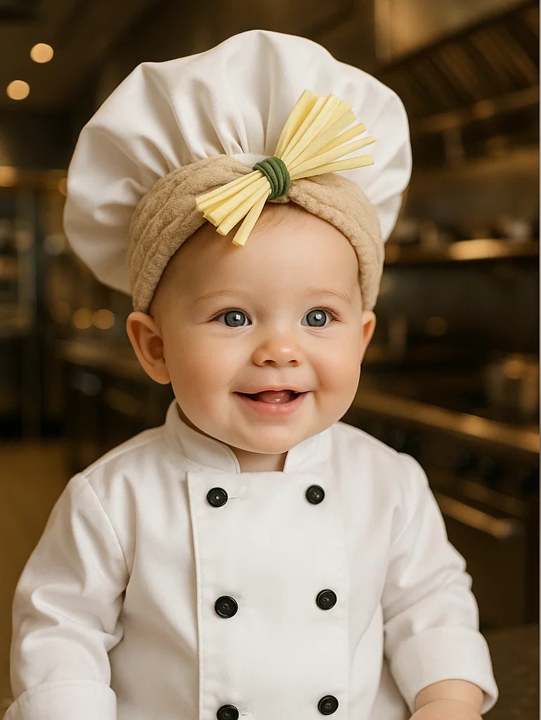 Baby Chef Headband – Spaghetti Bundle