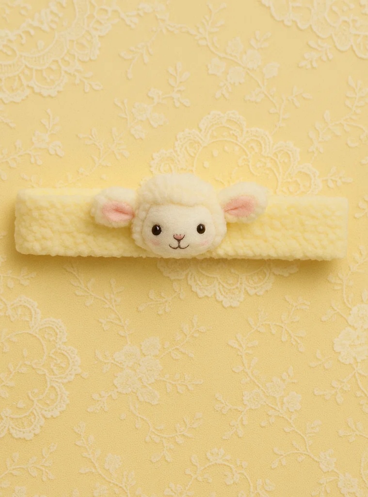 Baby Headband - Lamb with Yellow Bow