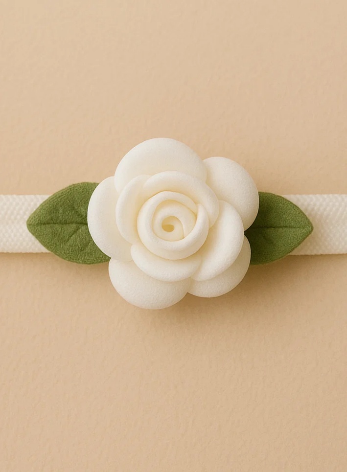 Handgefertigtes Baby-Stirnband im chinesischen Stil mit abnehmbarer Blumenpuppe