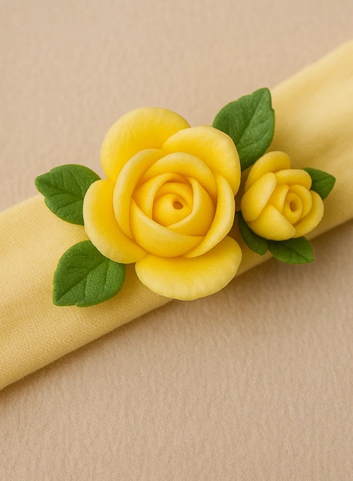 Yellow Rose Baby Headband – Soft Floral Accessory for Girls