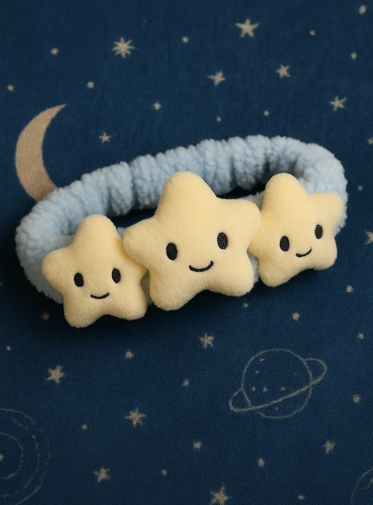 Star Cluster Plush Baby Headband – Soft Newborn Photo Prop