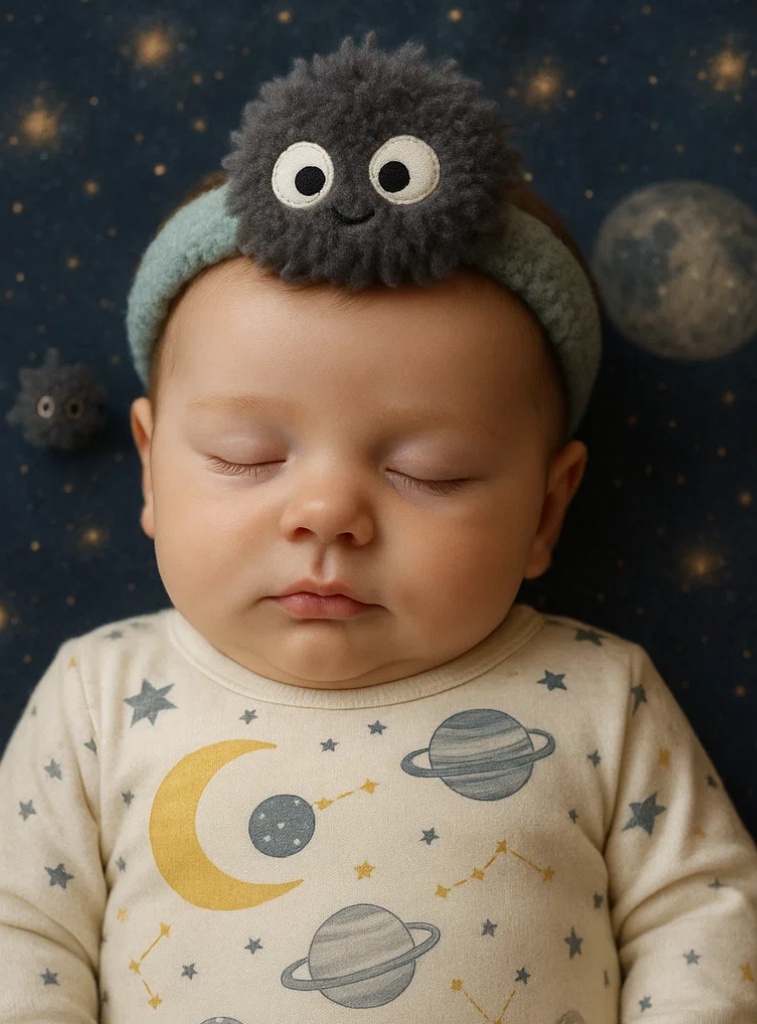 Cosmic Dust Plush Baby Headband – Soft Newborn Photo Prop