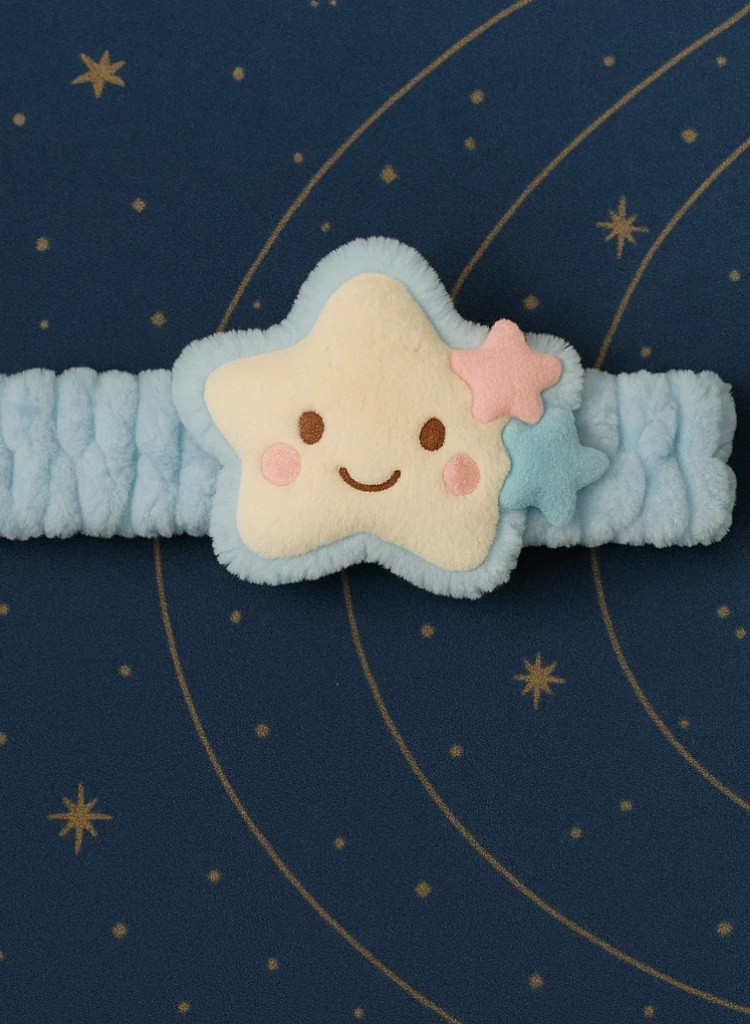 Adorable Baby Headband with Five-Pointed Star Plush Design