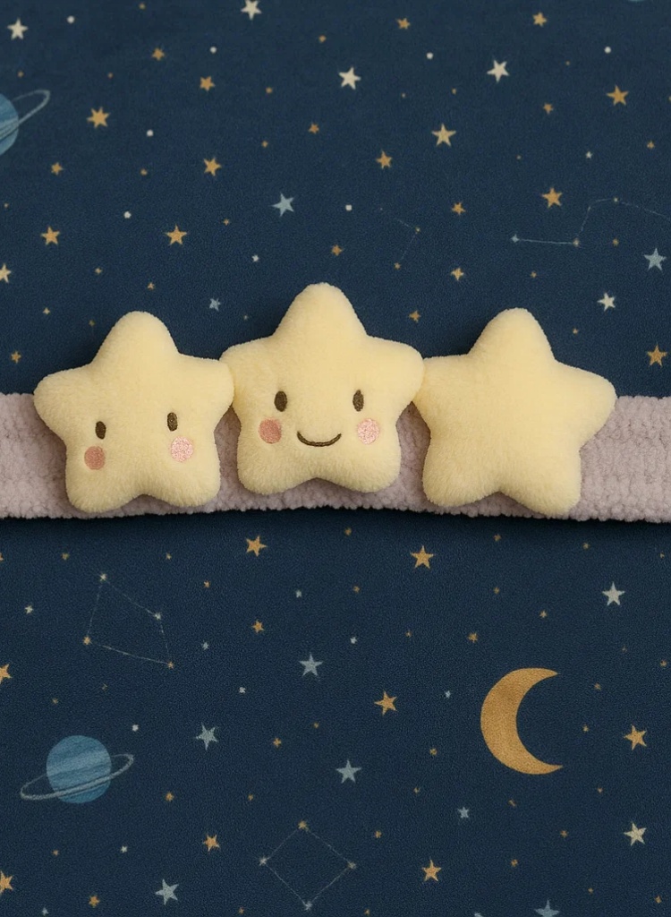かわいい星と惑星デザインのベビーヘッドバンド