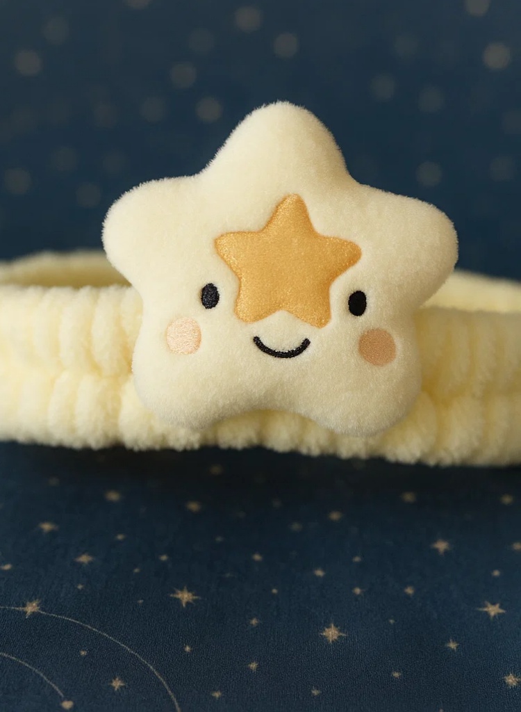 Tiara fofa com design de estrelas e planetas para bebês