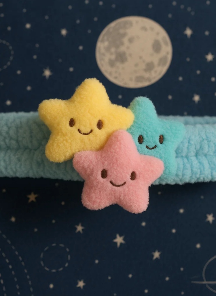 Bandeau bébé avec un design mignon de étoiles et planètes