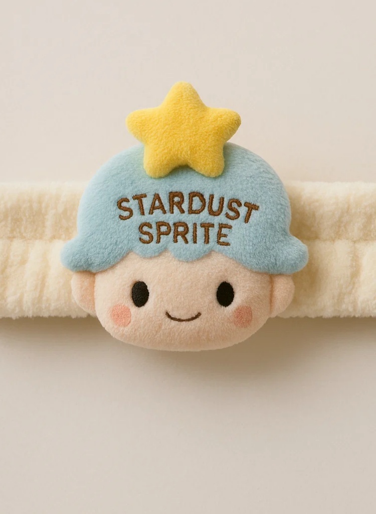 Niedliches Baby-Stirnband mit fünfzackigem Stern-Plüschdesign