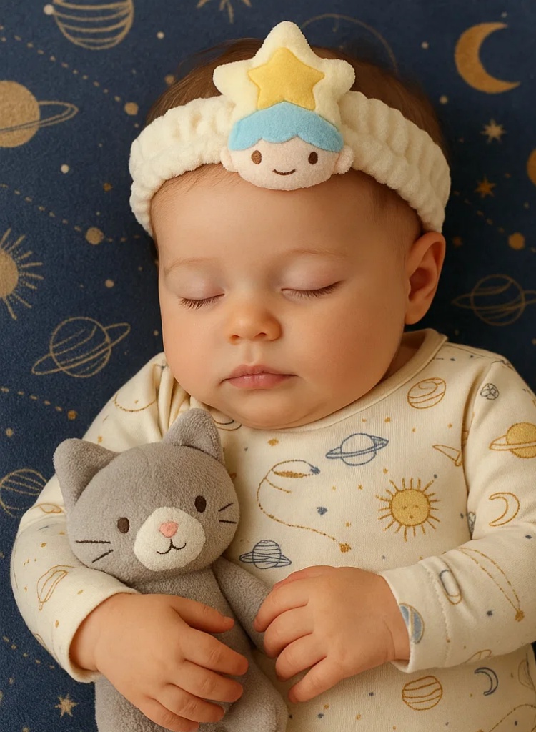 Căciulă drăguță de bebeluși cu design de stea cu cinci colțuri din pluș