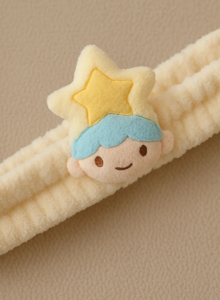 Căciulă drăguță de bebeluși cu design de stea cu cinci colțuri din pluș