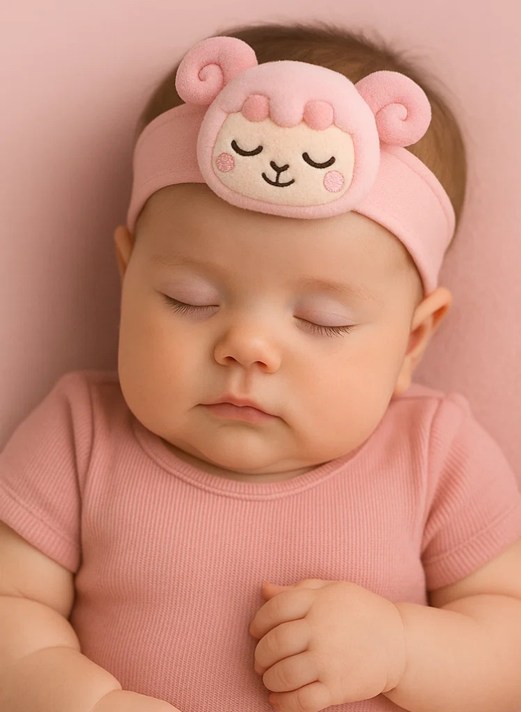 Charming Sheep Design Baby Headband with Ram Horns
