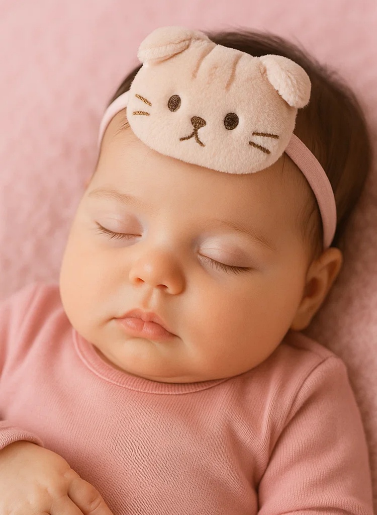 Adorable Baby Sheep Headband with Cat