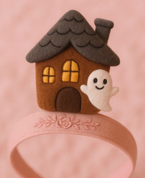 Baby Plush Headband – Haunted House Design