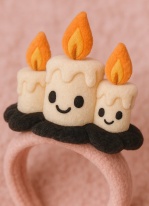 Plyšová čelenka pro miminka – Design narozeninové svíčky