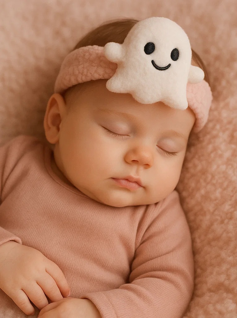 Baby Plush Headband – Cute Ghost Design