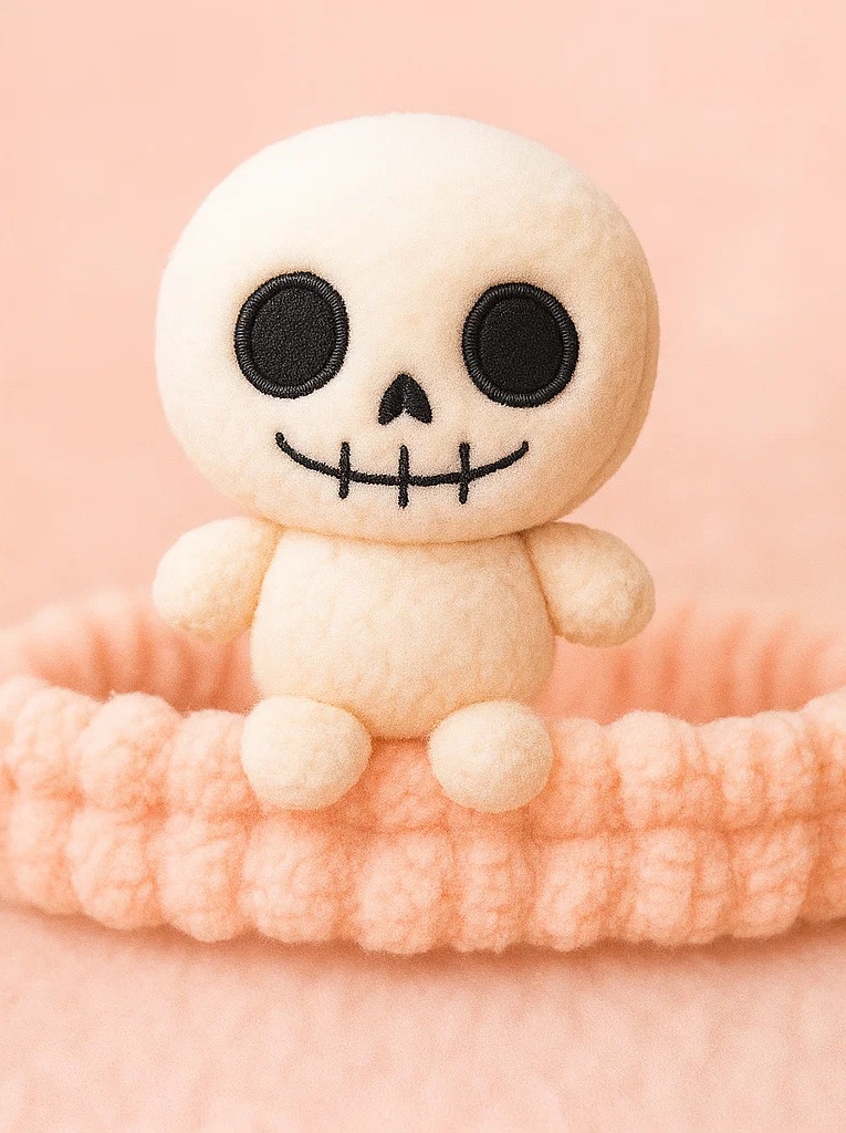 Baby Plush Headband – Halloween Skeleton Design