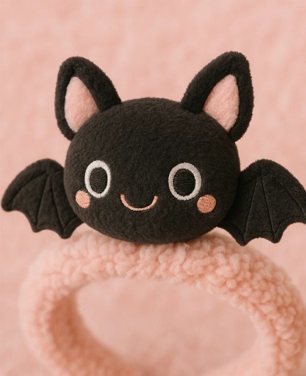 Baby Plush Headband – Halloween Bat Design