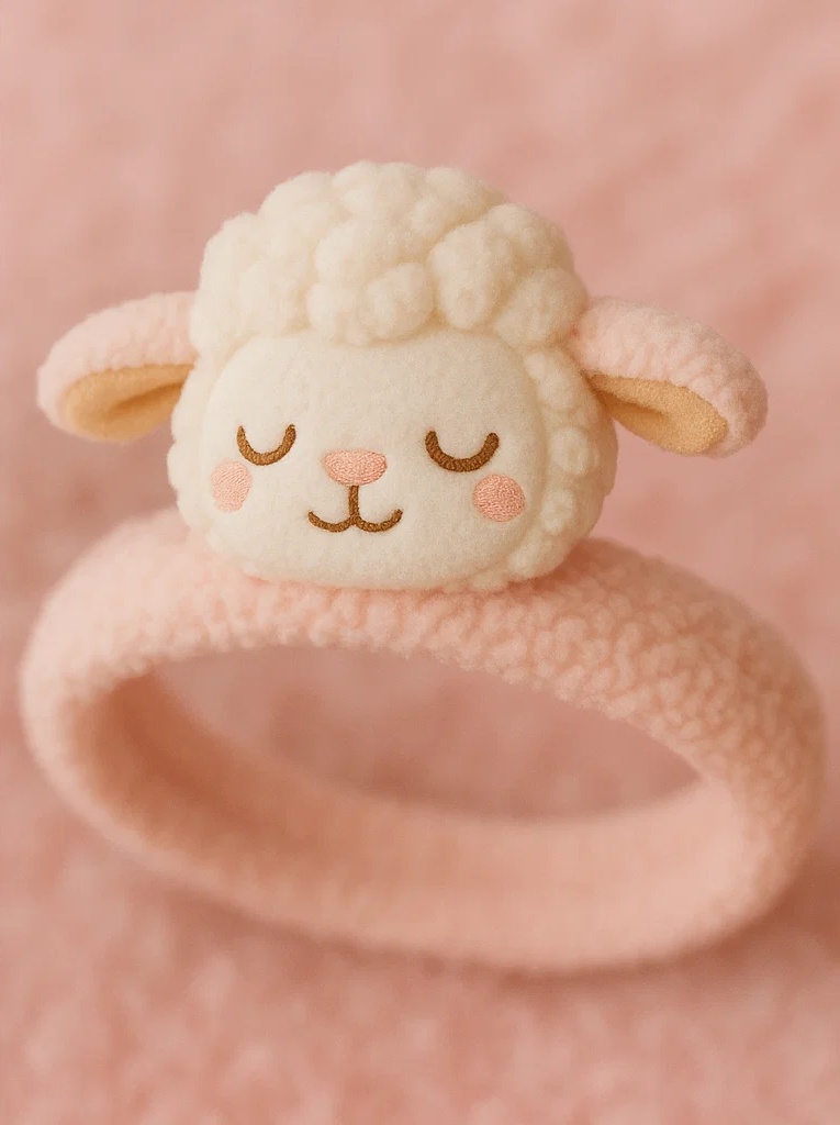 Baby Plush Headband – Sleepy Sheep Design