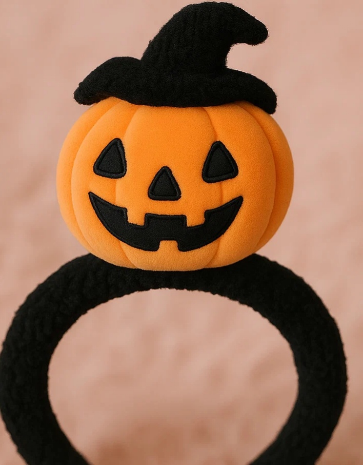 Baby Pumpkin Headband – Halloween Jack-o'-Lantern