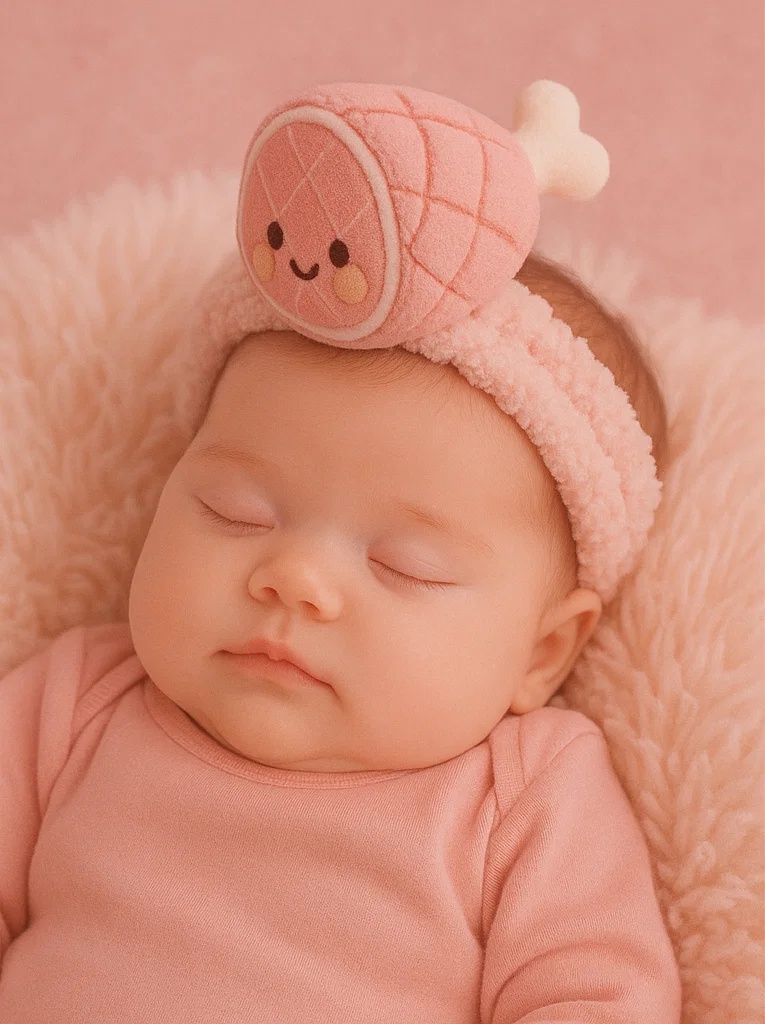Cute Baby Ham Plush Headband