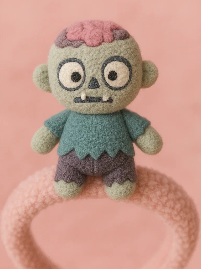 Bandeau bébé en peluche zombie pour Halloween