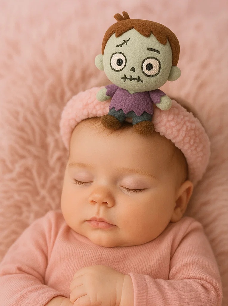 Plüsch-Zombie-Stirnband für Babys zu Halloween