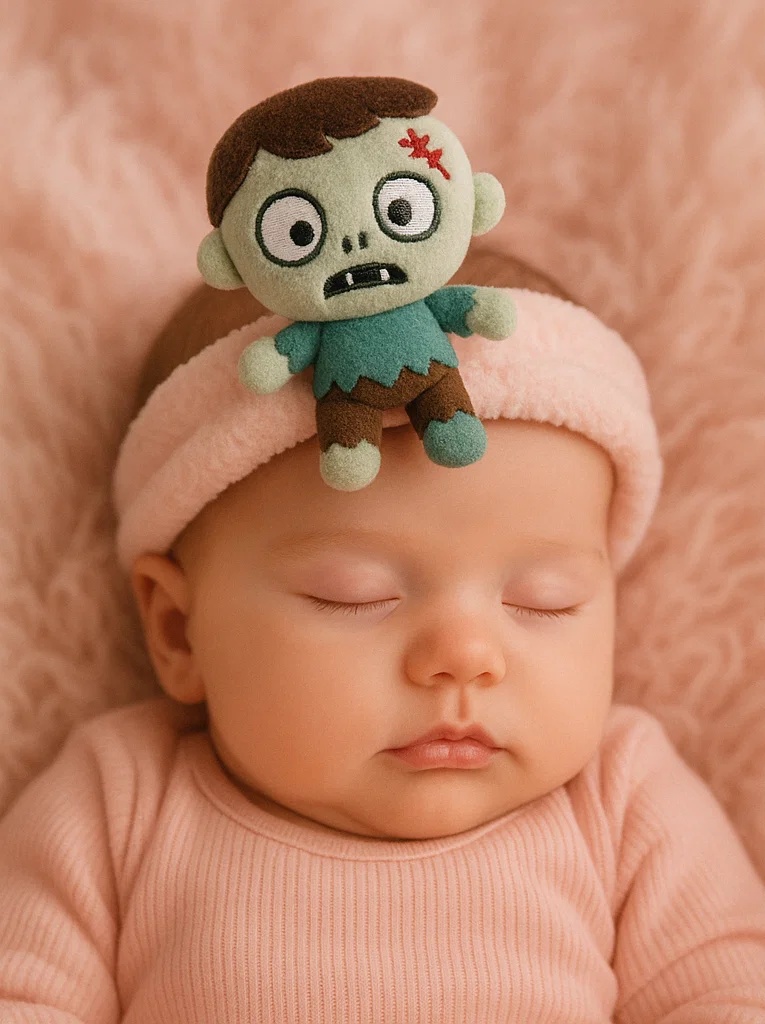 Diadema de peluche de zombi para bebé - Halloween