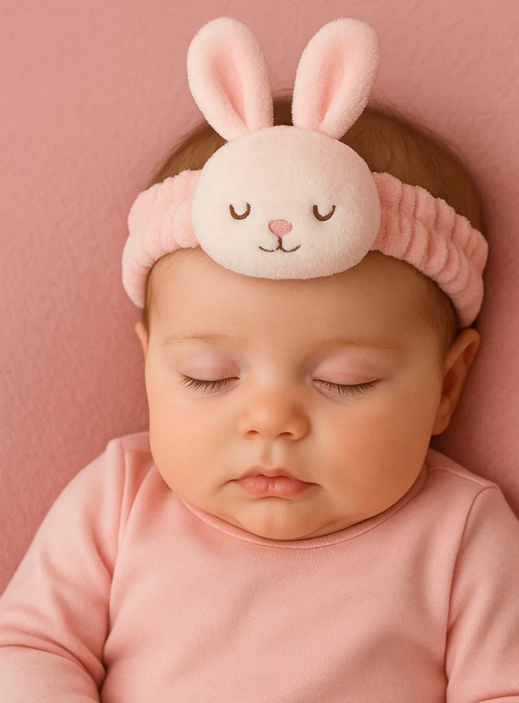 Cute Bunny Plush Baby Headband – Soft Cartoon Rabbit Hairband for Newborns & Infants