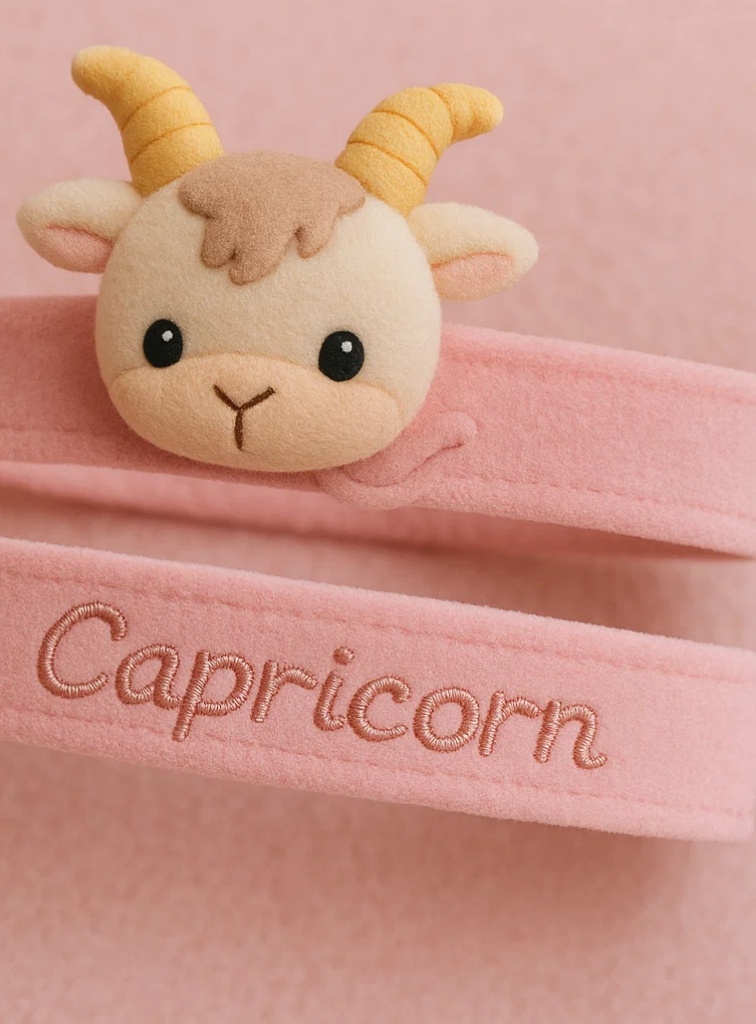 Capricorn Goat Plush Baby Headband – Soft Cartoon Animal Hairband for Newborns & Infants