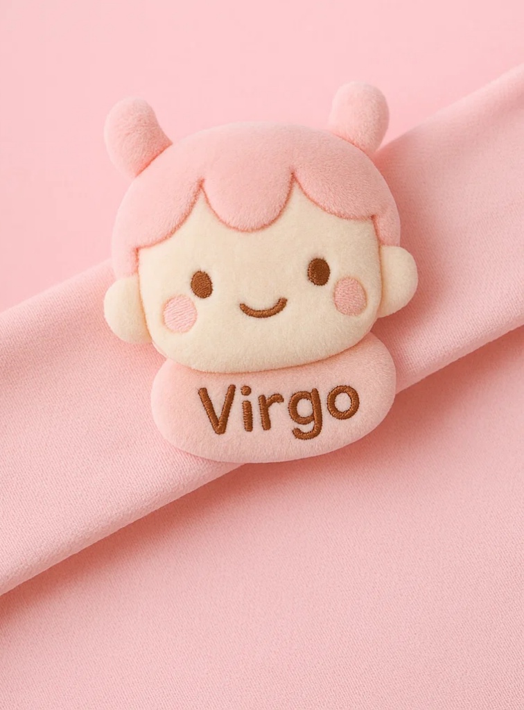 Virgo Girl Plush Baby Headband – Soft Zodiac Cartoon Hairband for Newborns & Infants