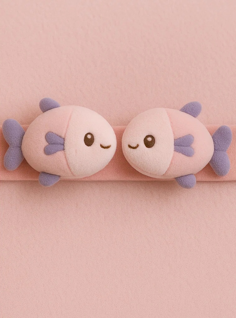 Pisces Plush Baby Headband – Soft Zodiac Twin Fish Hairband for Newborns & Infants