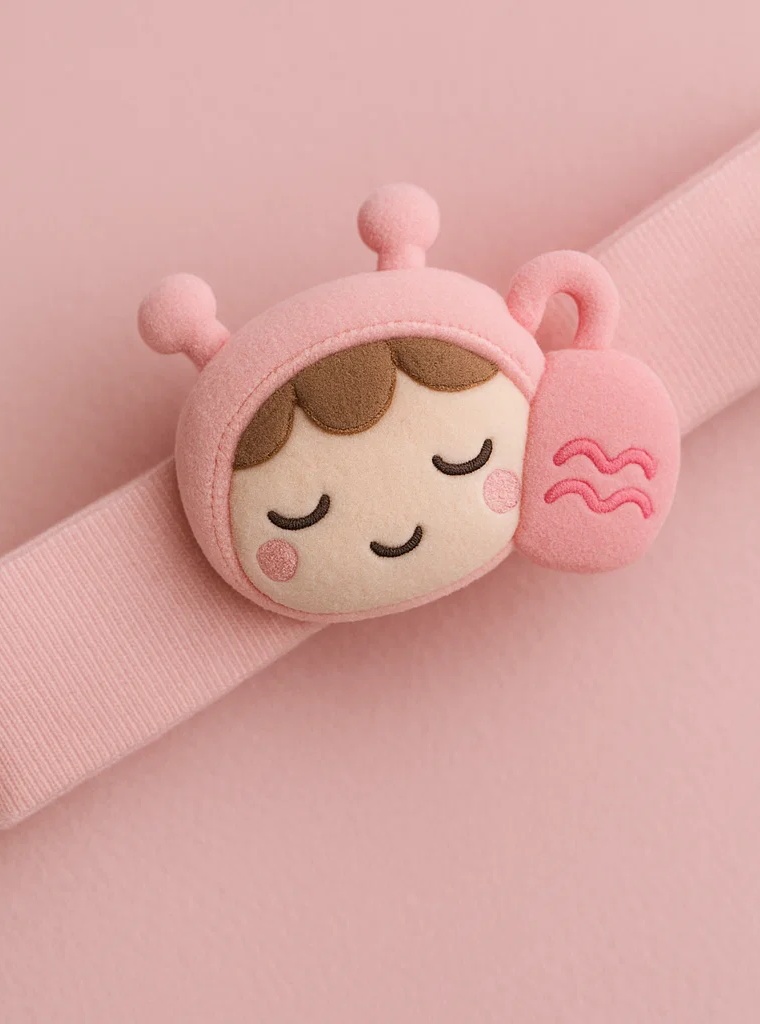 Aquarius Plush Baby Headband – Soft Zodiac Water Bearer Hairband for Newborns & Infants
