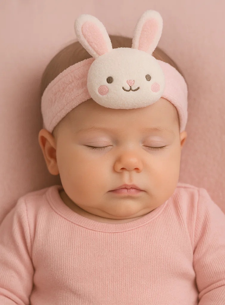 Bunny Plush Baby Headband – Soft Animal Hairband for Newborns & Infants