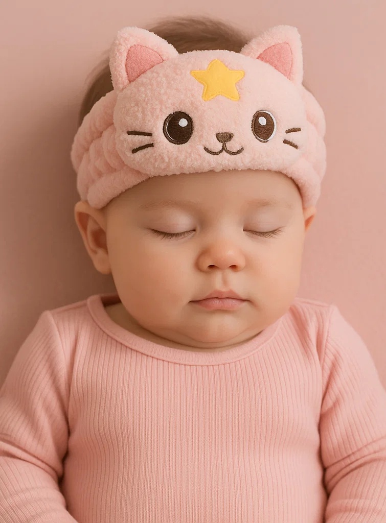 Star Cat Plush Baby Headband – Soft Cartoon Hairband for Newborns & Infants