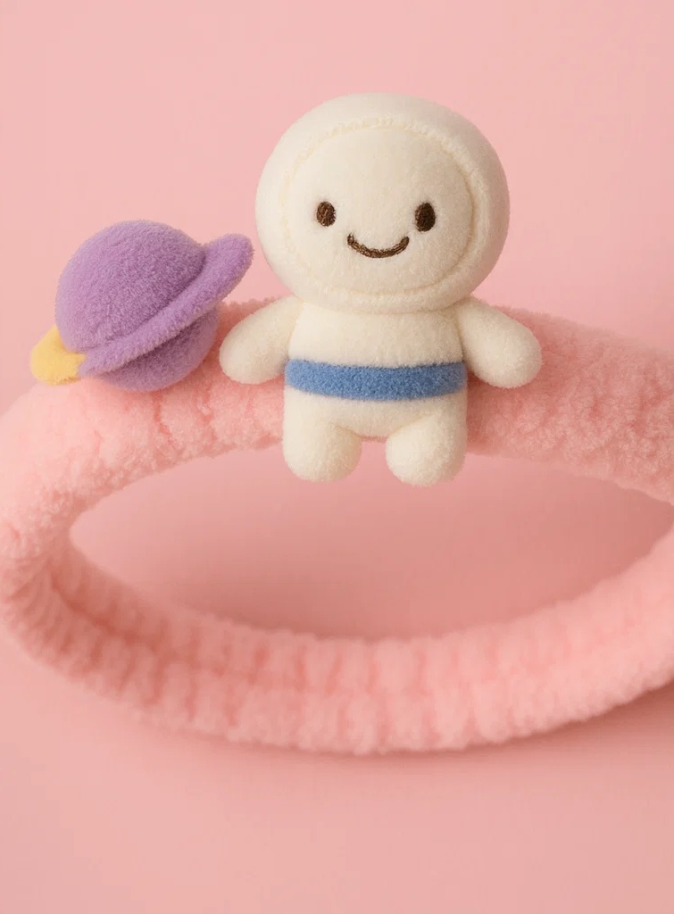Astronaut Plush Baby Headband – Soft Space Cartoon Hairband for Newborns & Infants