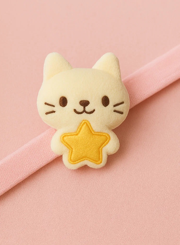Diadema de felpa para bebé de gato estrella – Cinta suave con animal de dibujos animados para recién nacidos y bebés