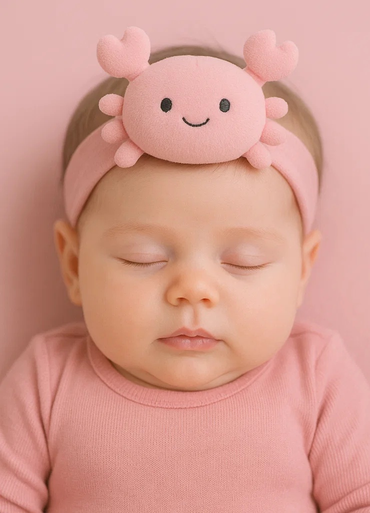 Scorpio Crab Plush Baby Headband – Soft Cartoon Zodiac Hairband for Newborns & Infants