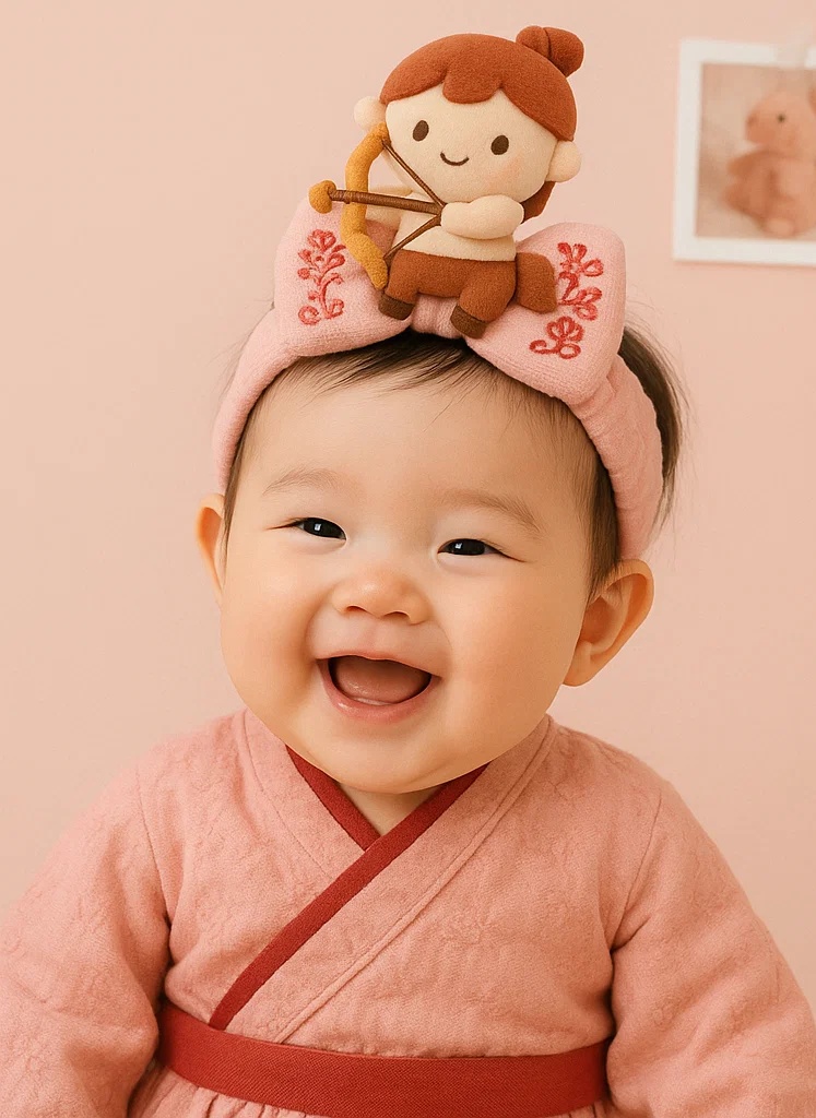 Sagittarius Archer Plush Baby Headband – Soft Zodiac Newborn Hairband