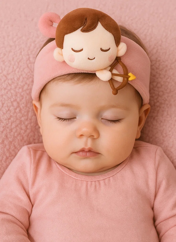 Sagittarius Zodiac Sleeping Baby Headband – Soft Plush Newborn Hairband